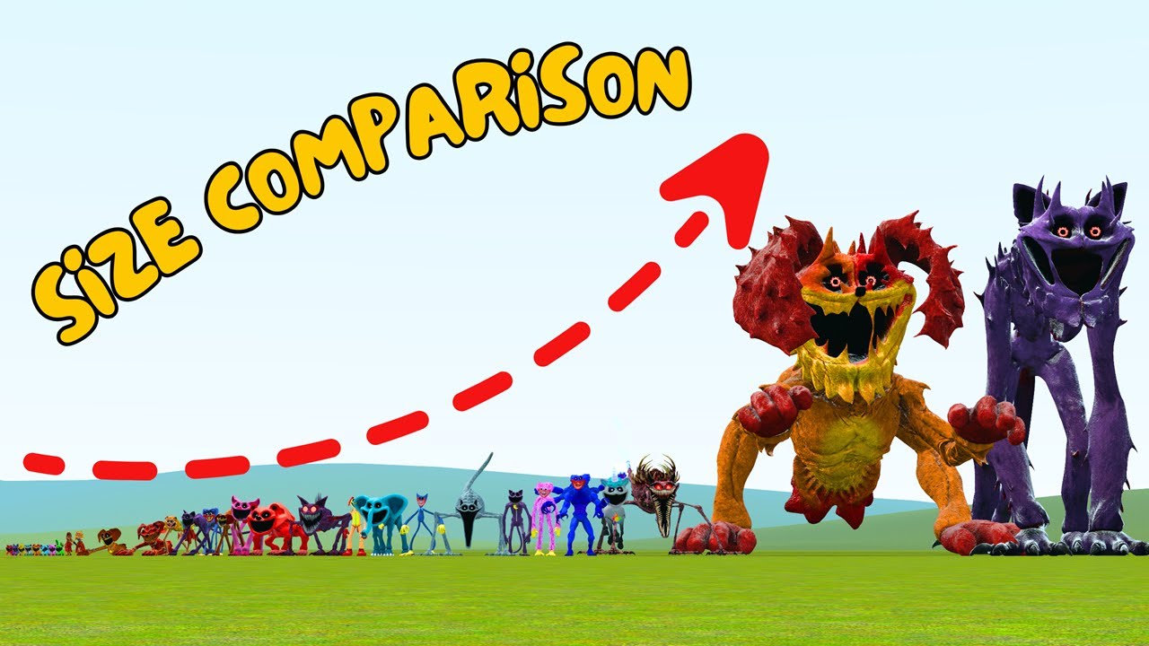 All Poppy Playtime 3 Monsters Size Comparison In Garry's Mod
