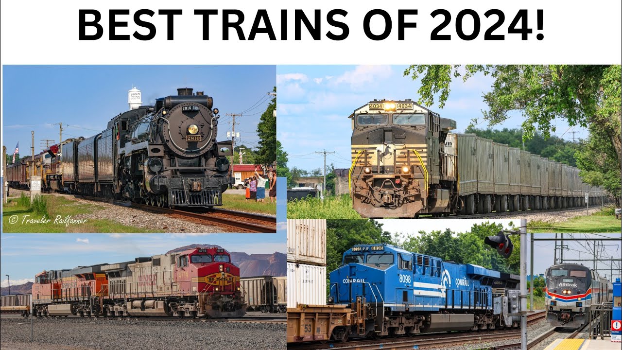 BEST TRAIN CATCHES OF 2024! 200+ AMAZING TRAINS!