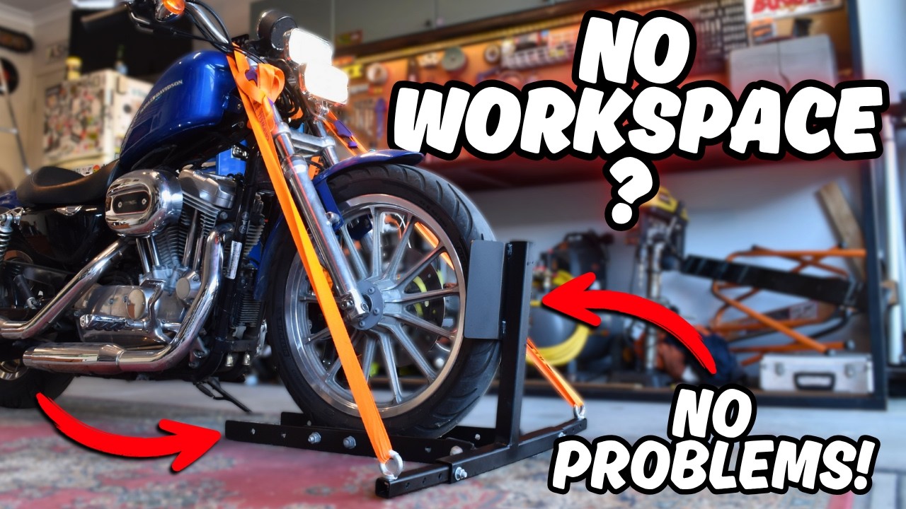 Easily Build A Motorbike Wheel Chock | Perfect for Small Garages!