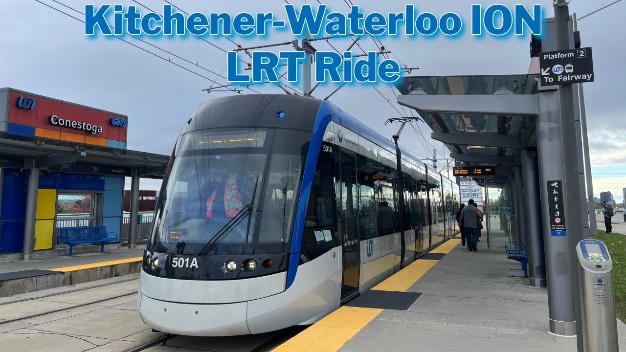 Kitchener-Waterloo ION LRT Ride - Kitchener Market to Conestoga Station 11/1/2025