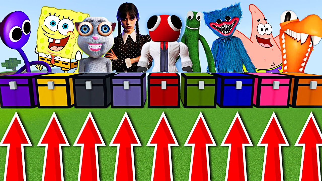 9 CHEST-URI în MINECRAFT ! Care e CHEST-UL CORECT ? (Talking Juan, Wednesday, Prietenii Curcubeu)