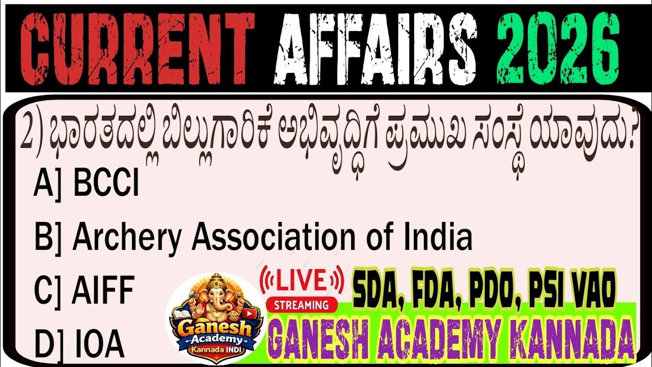 ಪ್ರಚಲಿತ ಘಟನೆಗಳ ಪ್ರಶ್ನೋತ್ತರ ಭಾಗ - 4 ಎಕ್ಸಾಮ್ ಗಳಲ್ಲಿ ಯಾವ ರೀತಿ ಕೇಳುತ್ತಾರೆ ಅದೇ ರೀತಿ