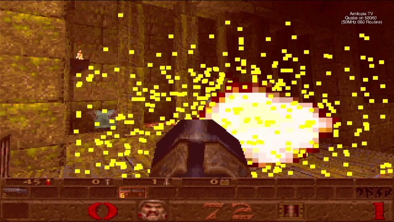 Quake on 68060 50MHz vs 100MHz Amiga