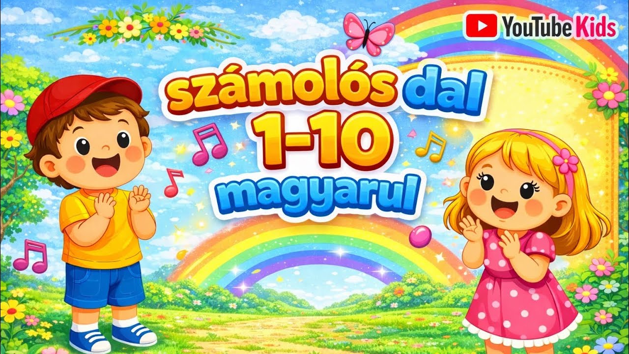 Számolás 1–10-ig állatokkal 🐶🐱 | Gyerekdal magyarul