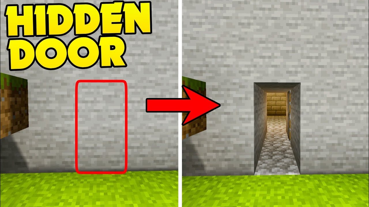 Minecraft: Как сделать скрытую поршневую дверь в BEDROCK! (Урок)