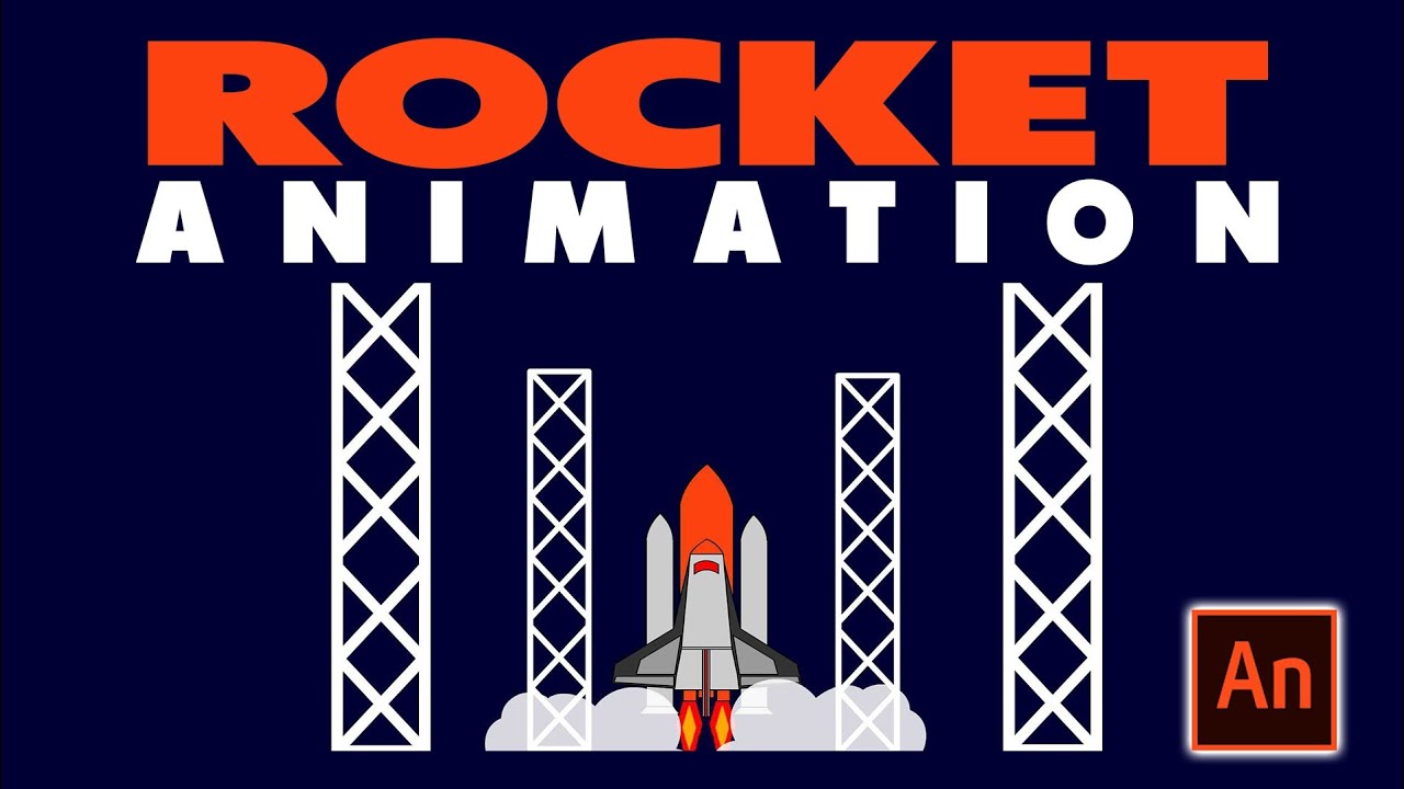 Learn Adobe Animate Tutorial 27 - Rocket Animation Tutorial | How to Animate Rocket in Animate