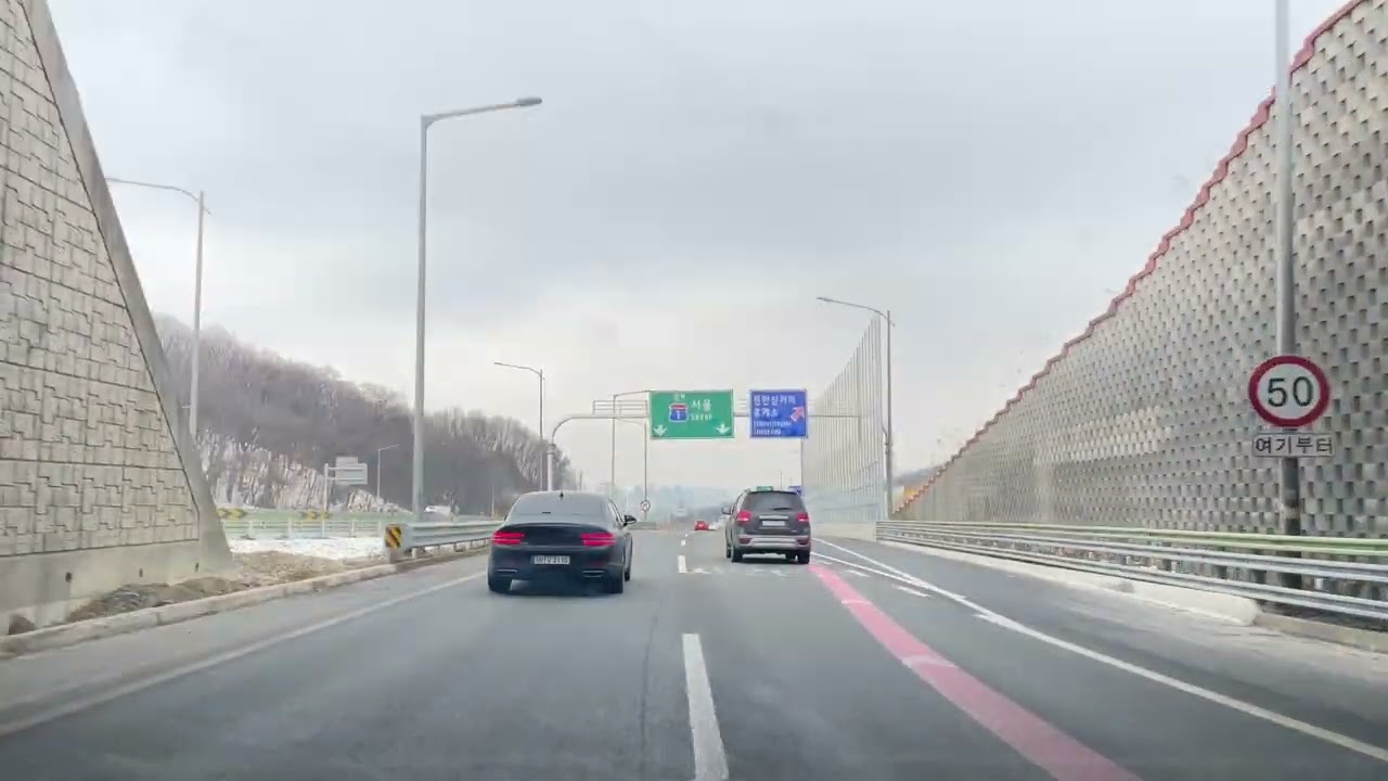 눈 내리는 남풍세 - 안성 드라이브 영상