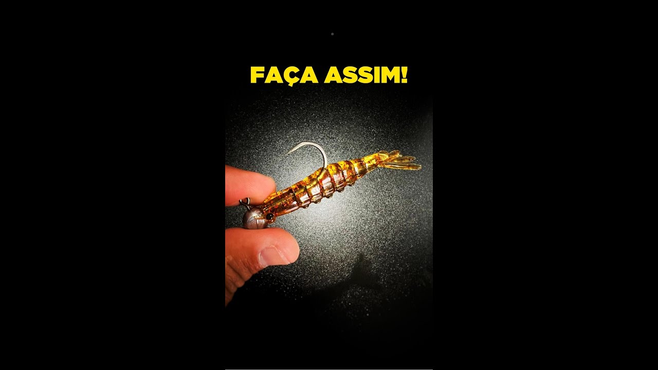 ISSO FAZ TODA DIFEREN&Ccedil;A! Como colocar JIG HEAD no CAMAR&Atilde;O ARTIFICIAL 4k