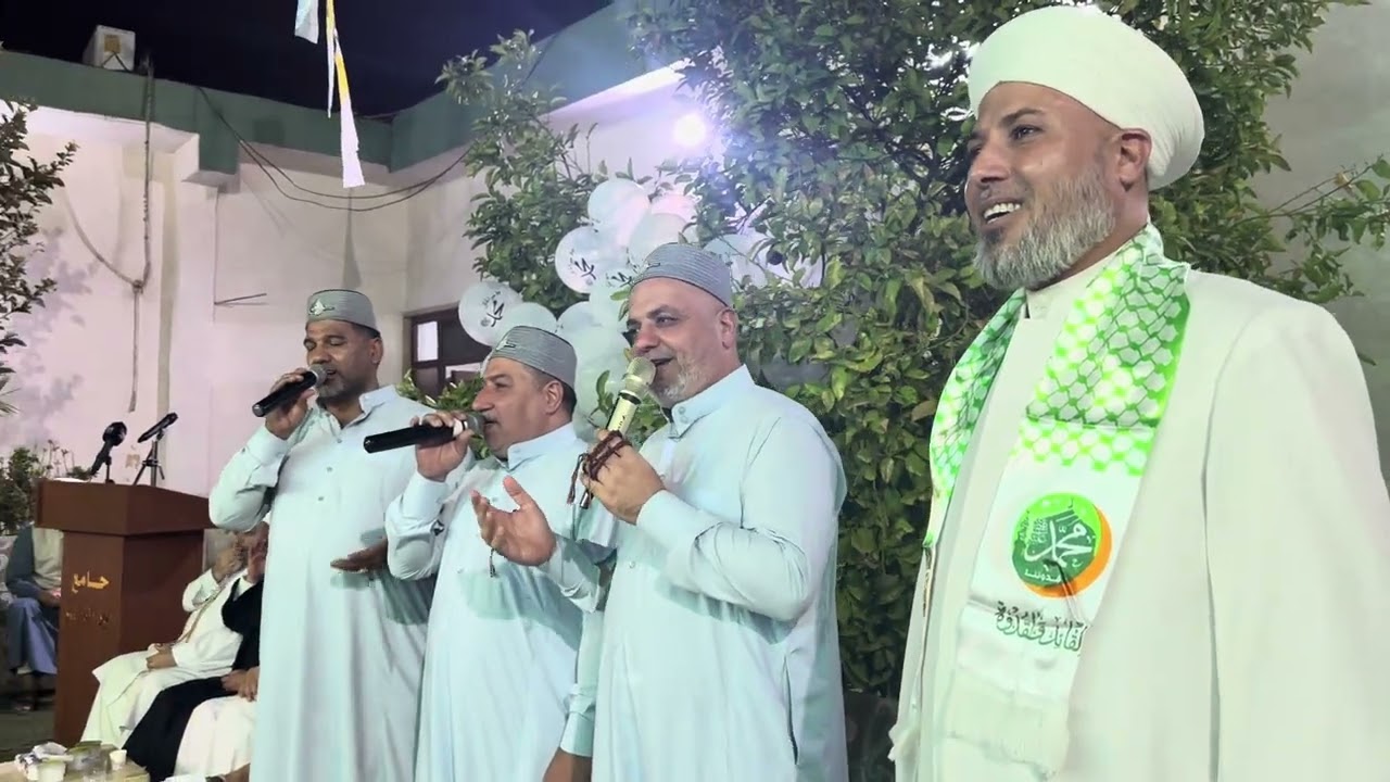 فرقة الشمائل المحمدية : منقبة نبوية في جامع أمير المؤمنين بمناسبة مولد النبوي الشريف