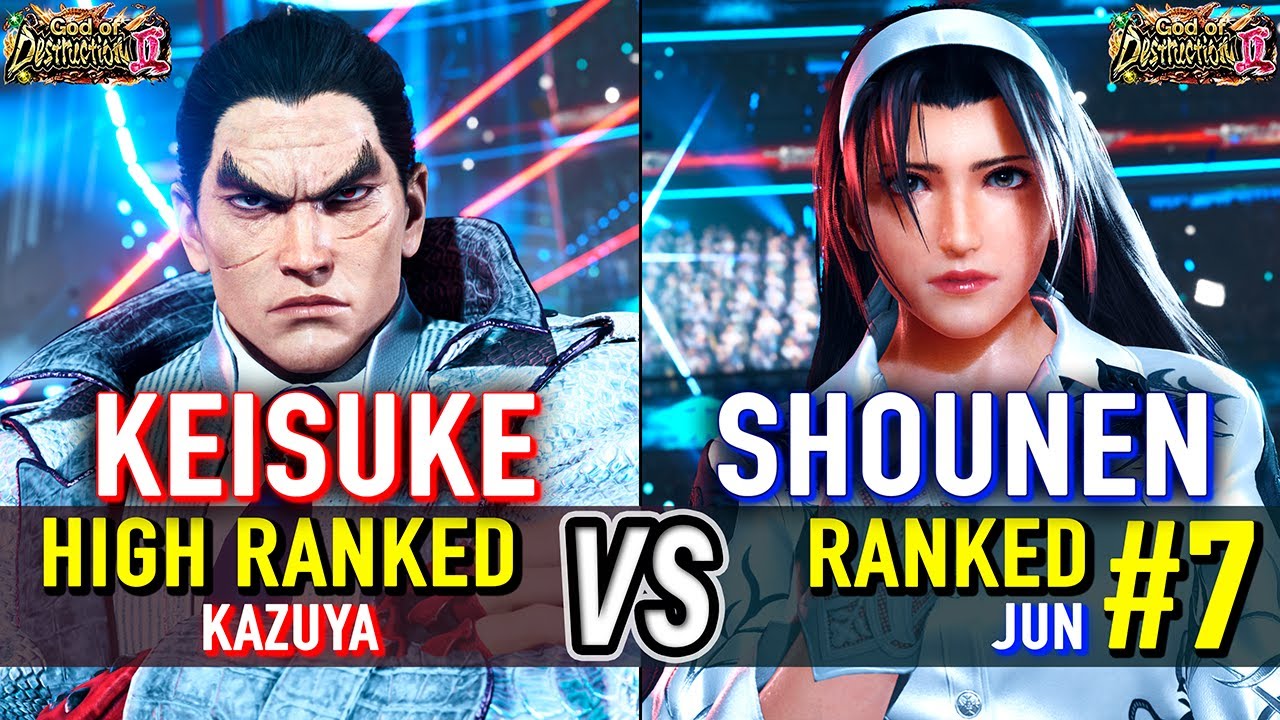 T8 🔥 KEISUKE (Kazuya) vs SHOUNEN (#7 Ranked Jun) 🔥 Tekken 8 High Level Gameplay