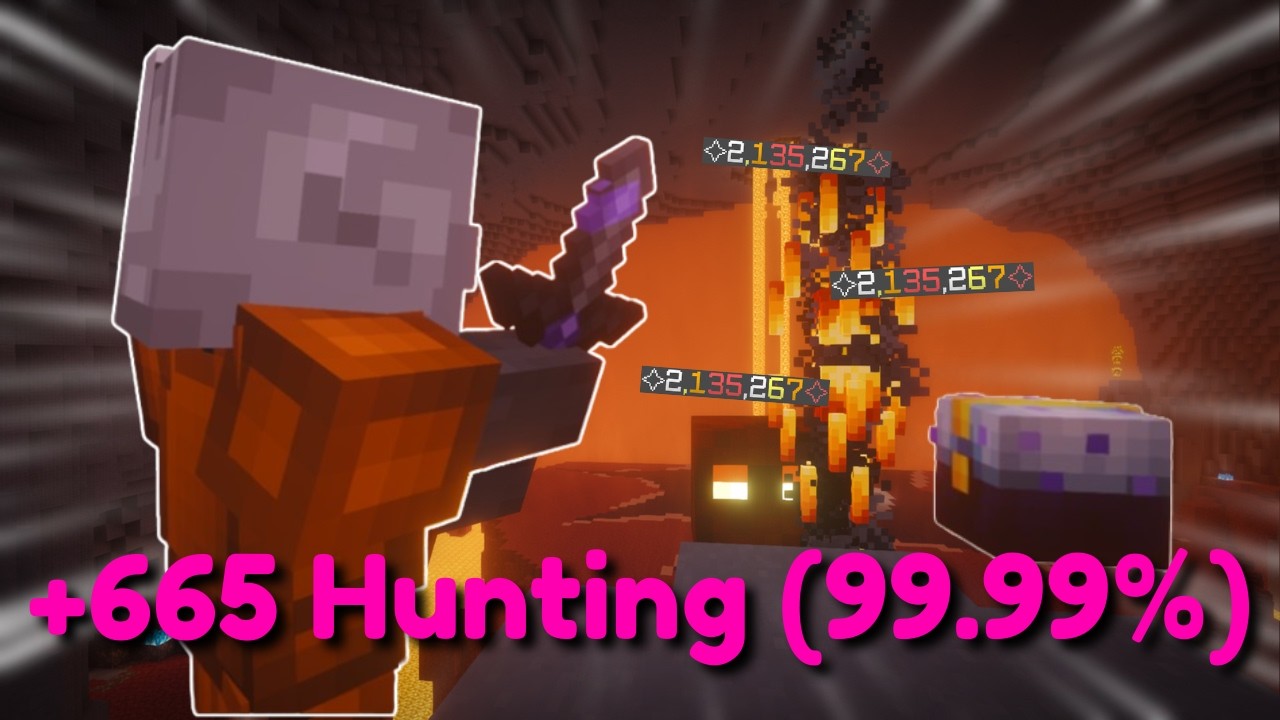 Как быстро прокачать охоту до максимума — более 200 000 XP/час в режиме AFK (Hypixel SkyBlock)