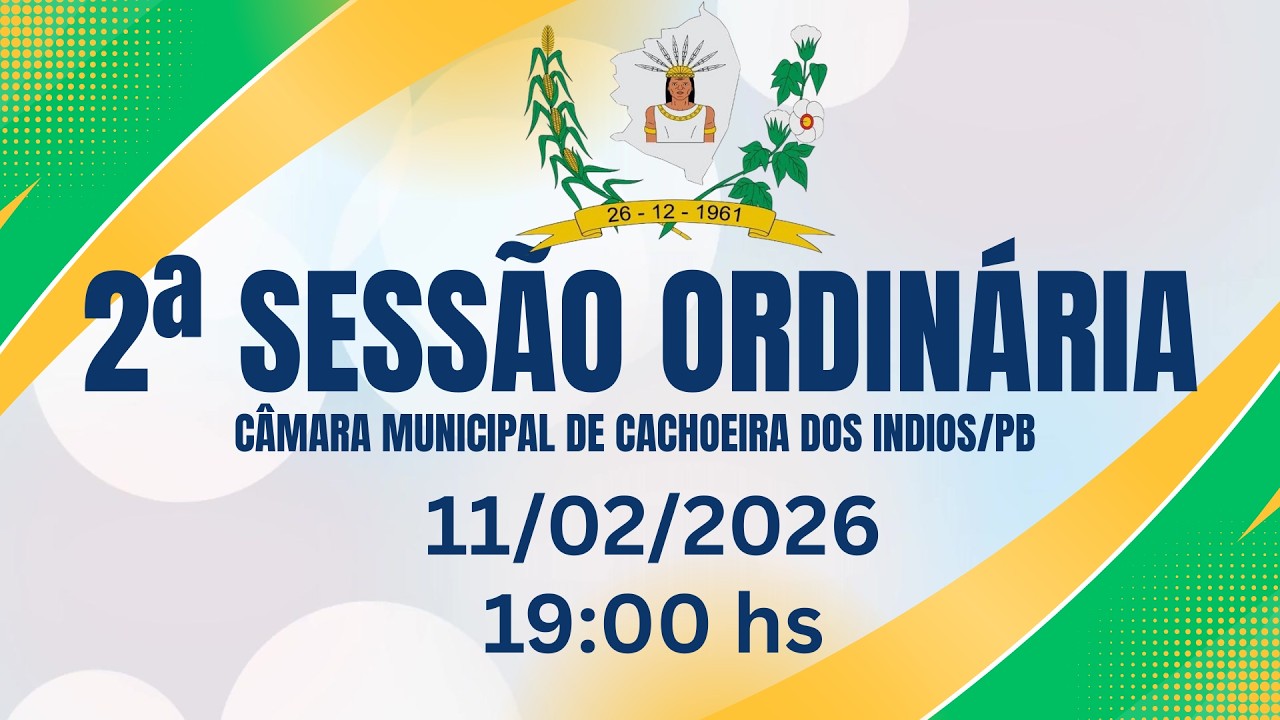 2ª Sessão Ordinária do 1º Período Legislativo de 2026