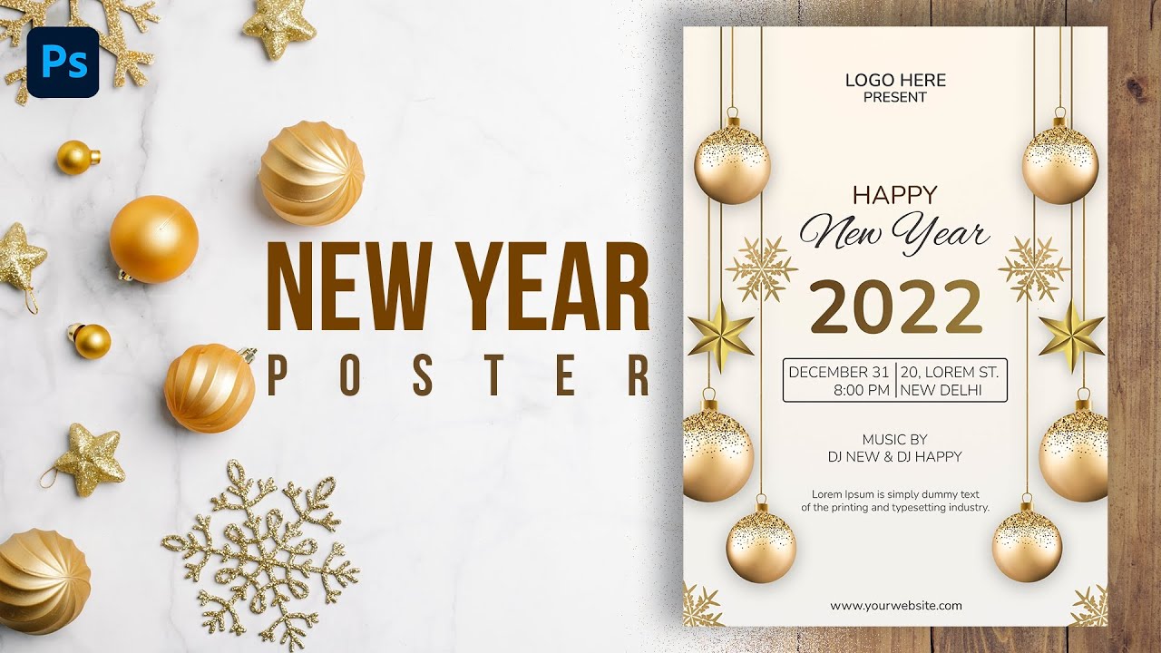 Happy New Year Post Design | Instagram Post Design | Adobe Photoshop CC