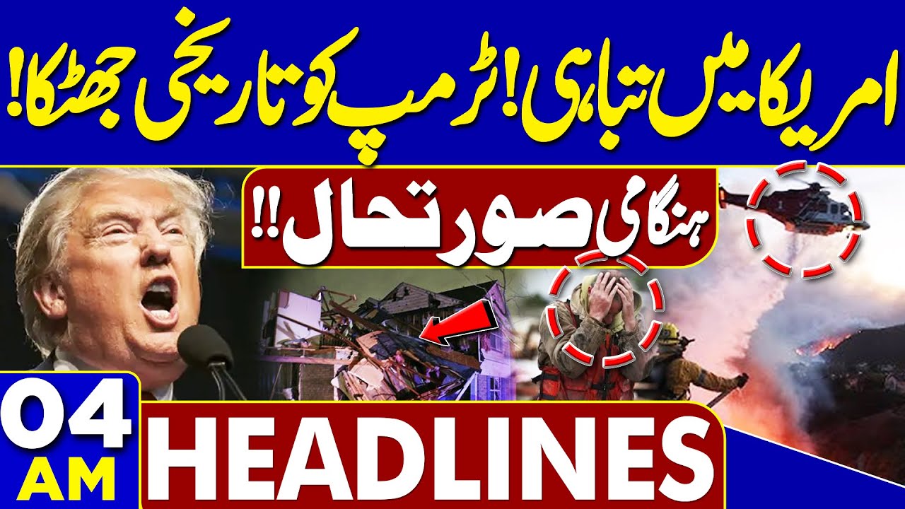 Heavy Destruction in America! Gul Plaza Tragedy | Trump in Trouble | 04AM Headlines | Protest Update