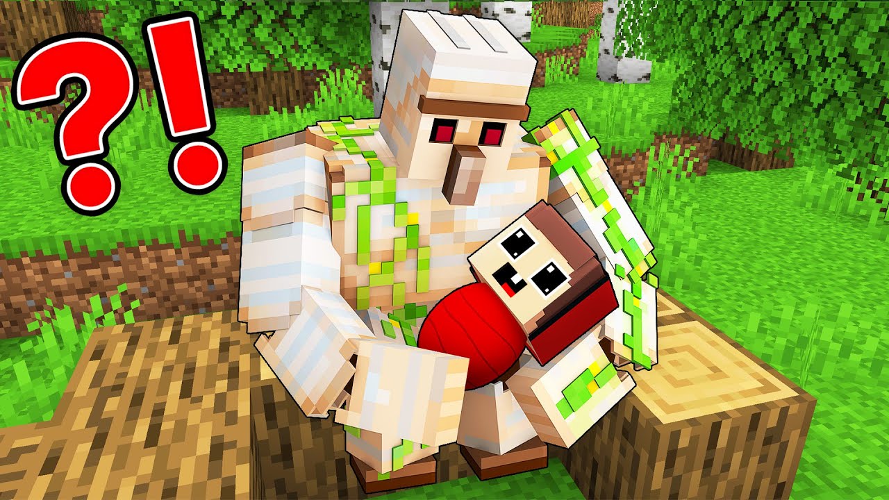 Baby JJ and Iron Golem - Sad Story - Maizen Minecraft Animation