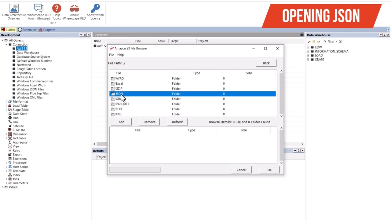 How-to: Process JSON & Parquet Data on WhereScape