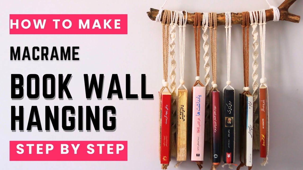 📖✨ Handmade Macrame Book Wall Hanging – Aesthetic & Unique Décor for Book Lovers ✨📖