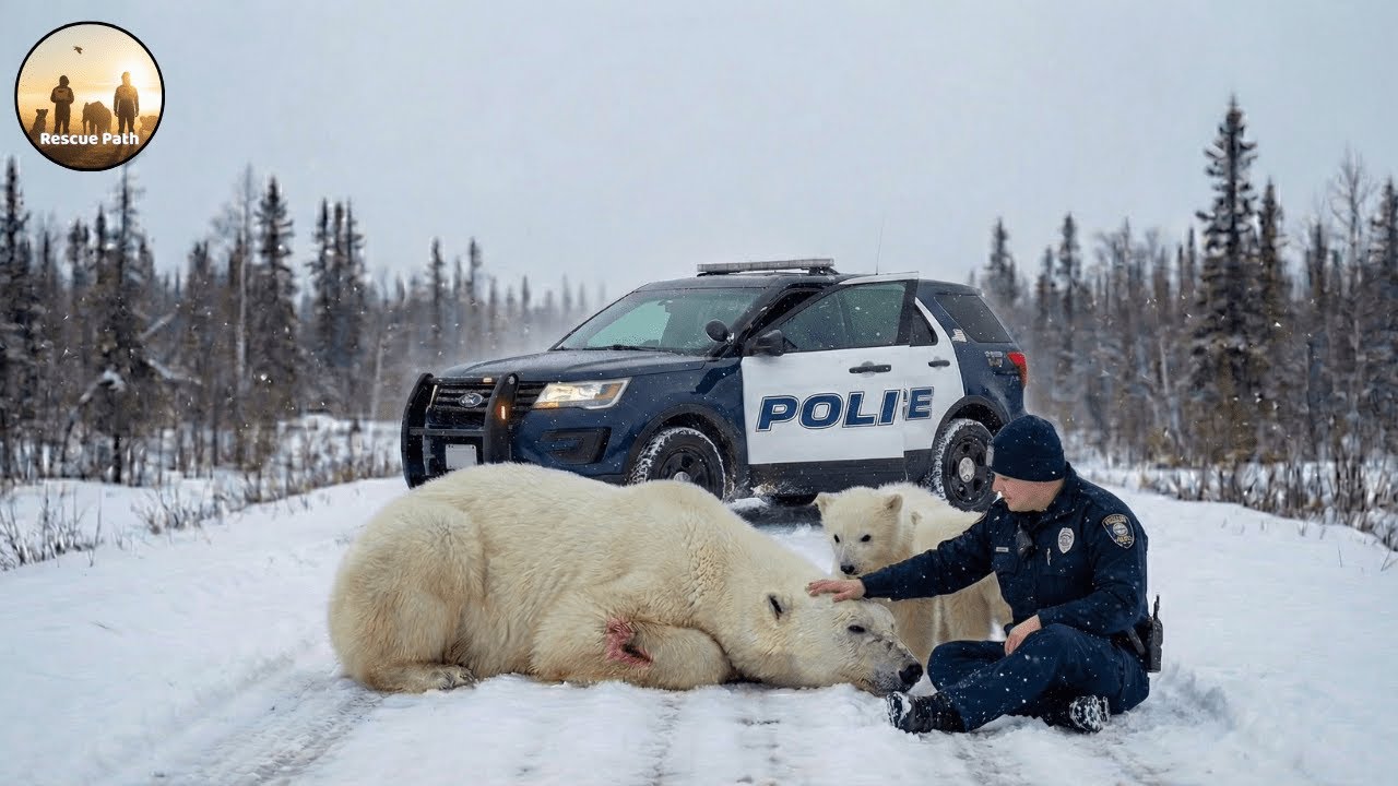 Animal Rescue: Man Saves Frozen Polar Bear Mom and Cub in Extreme Blizzard #89