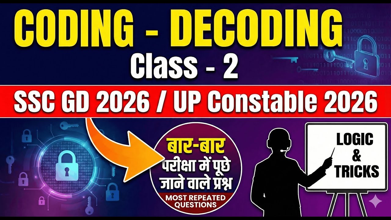 Coding Decoding Reasoning for SSC GD & UP Police Constable | Class 2 | Best PYQ Tricks