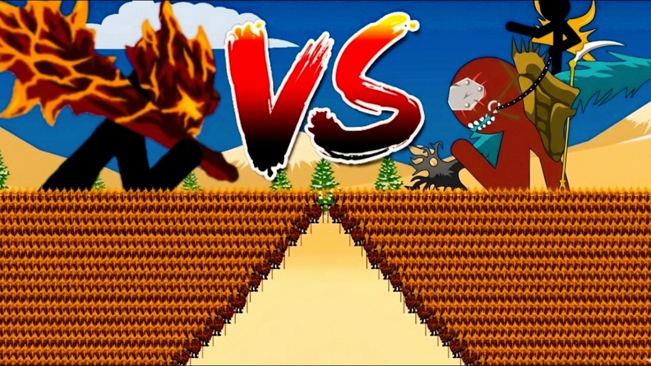 STICK WAR LEGACY – Army 9999 Kai Raider VS Army 9999 Giant Lava⚔️🔥EPIC BATTLE