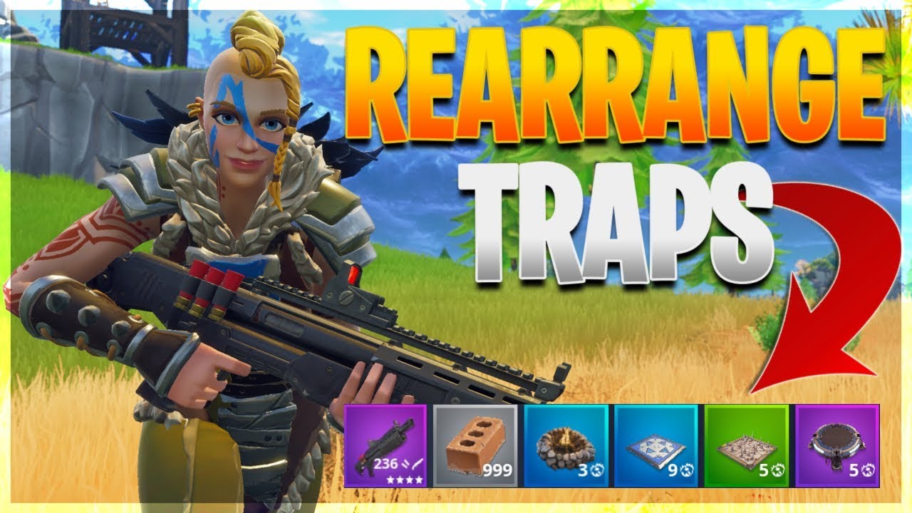 HOW TO RE-ARRANGE TRAPS IN YOUR INVENTORY! (Fortnite Battle Royale)