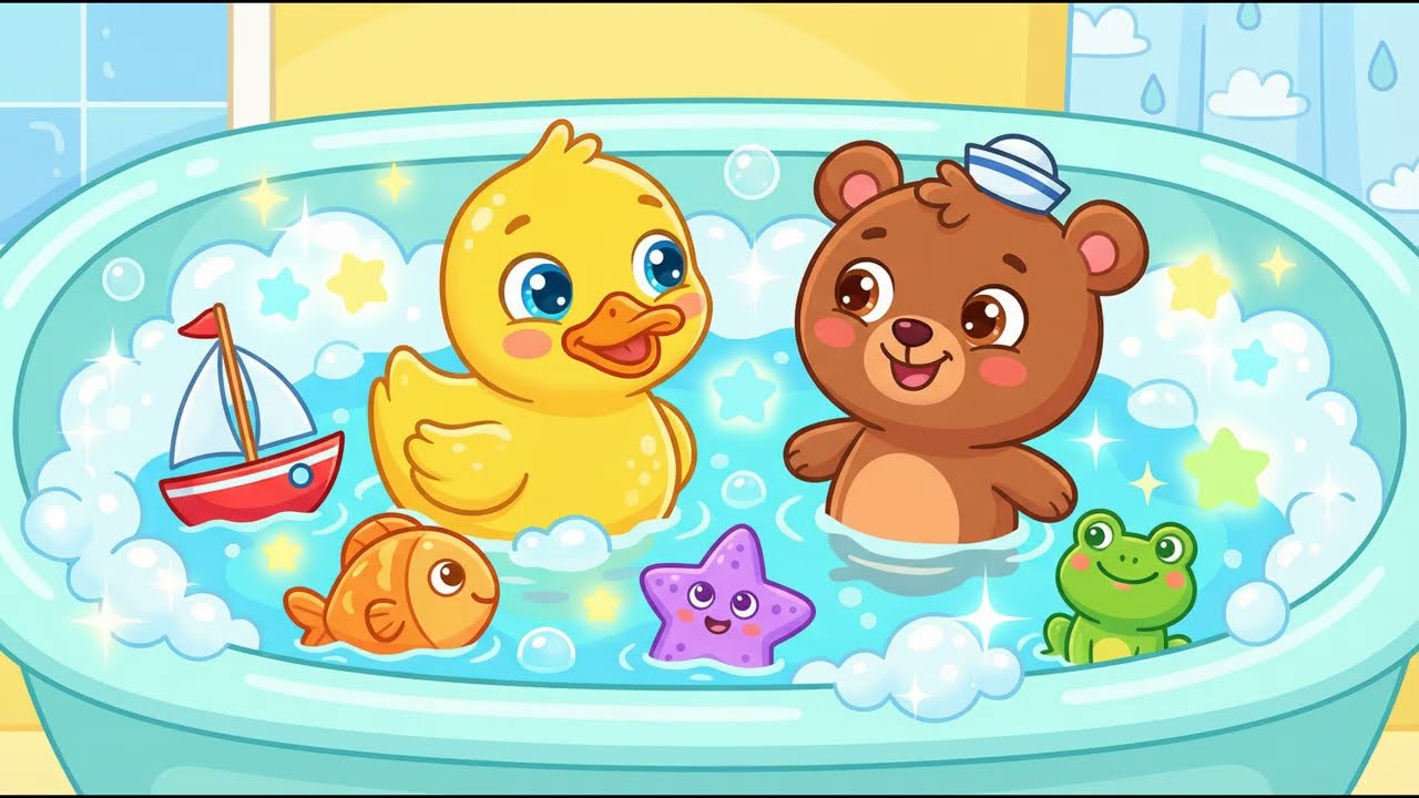 Chlap Chlap Chlap! 🛁 Piosenka o Kąpieli dla Dzieci | Piosenki dla dzieci