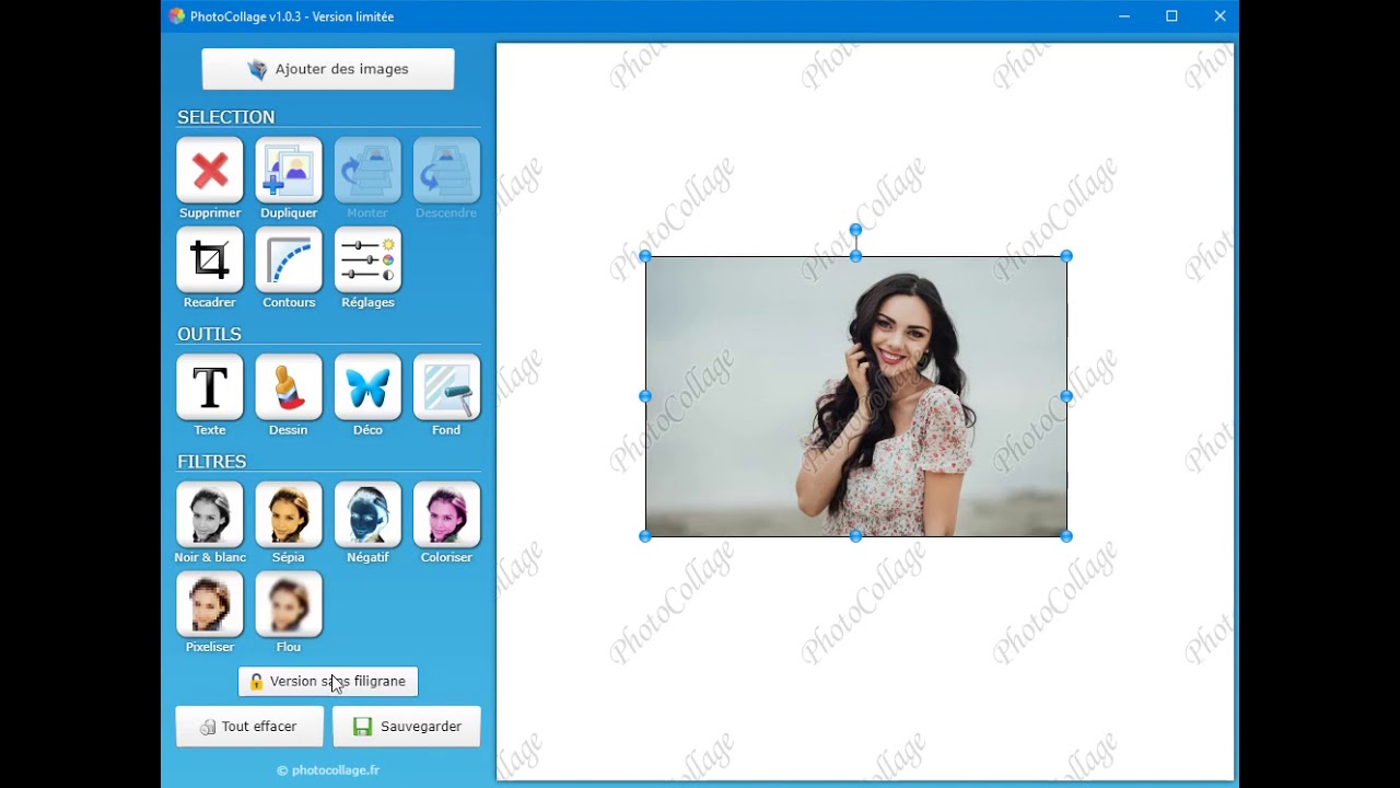 Comment retirer le filigrane du logiciel PhotoCollage