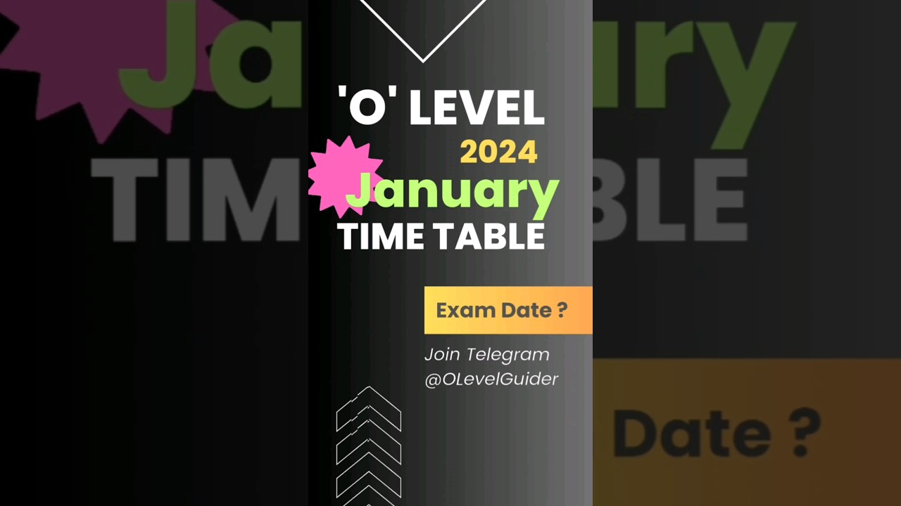 O Level Exam Date Jan 2024 | O Level Exam Date Update | O Level Time Table Download #oleveltimetable