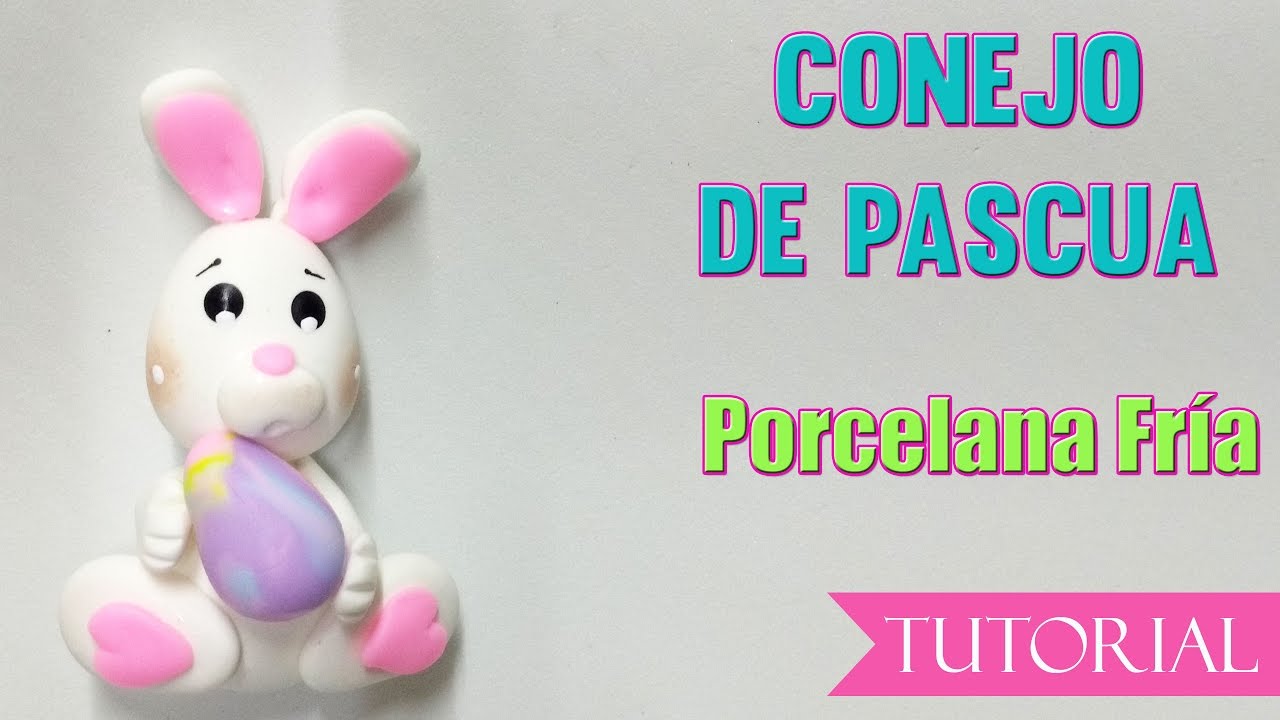 Conejo de pascua porcelana fria tutorial - cold pocelain easter bunny
