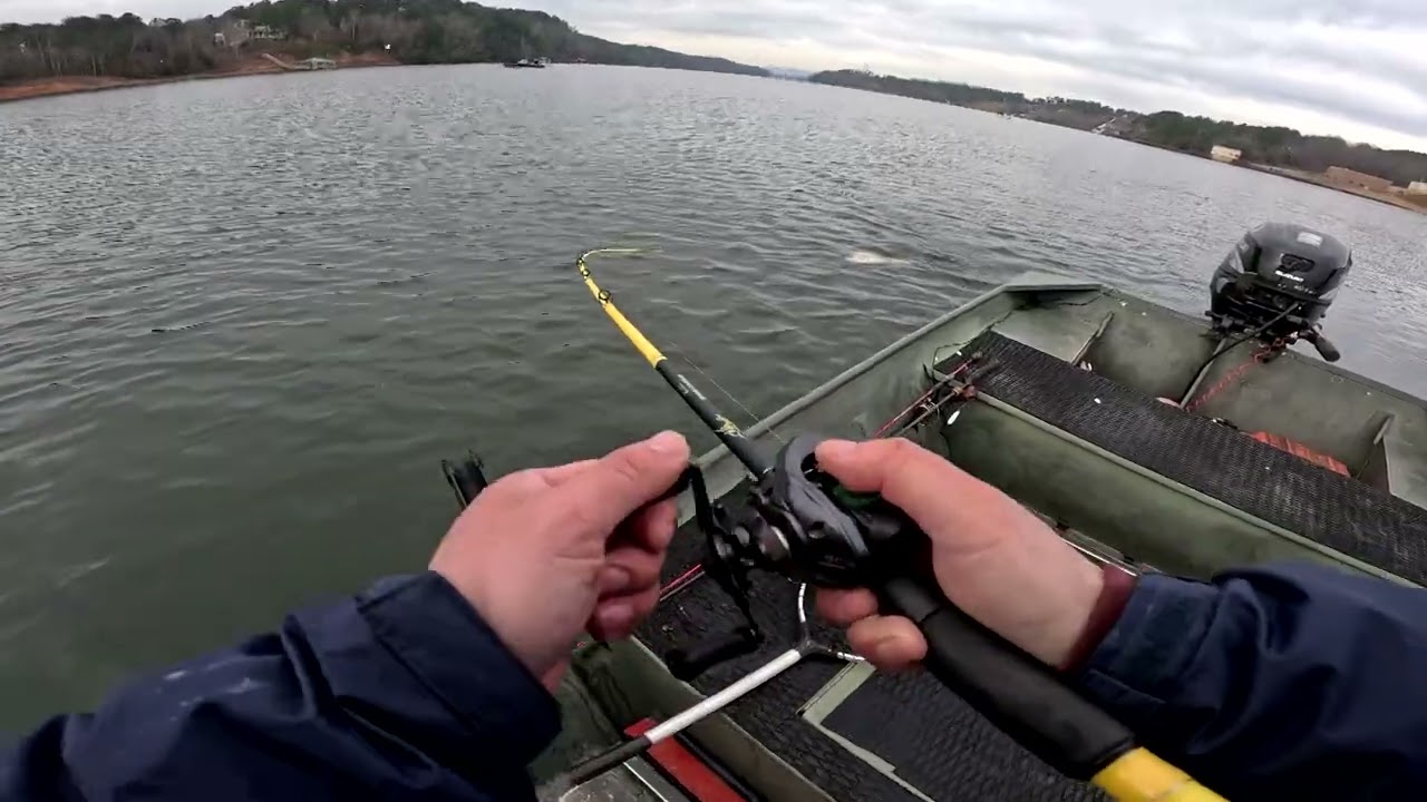 striper fishing on my jon boat