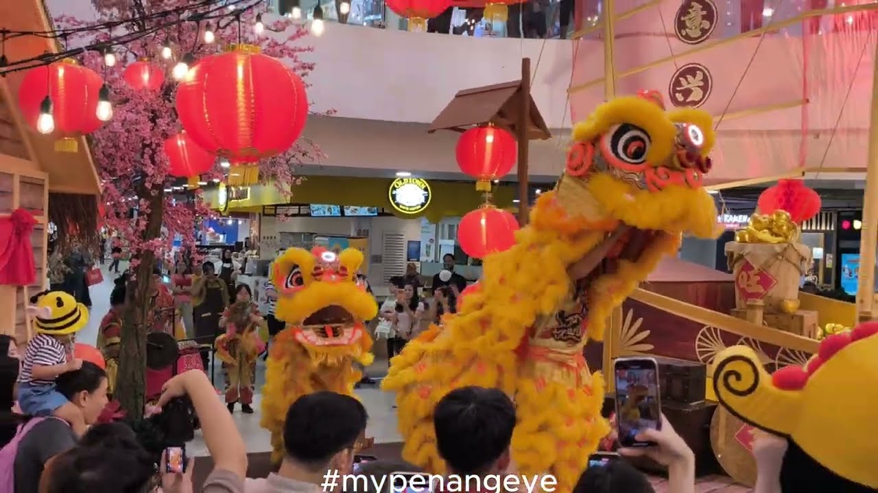 Penang Celebrates CNY 2026 Twin Lion Dance Caishen Performance 🦁