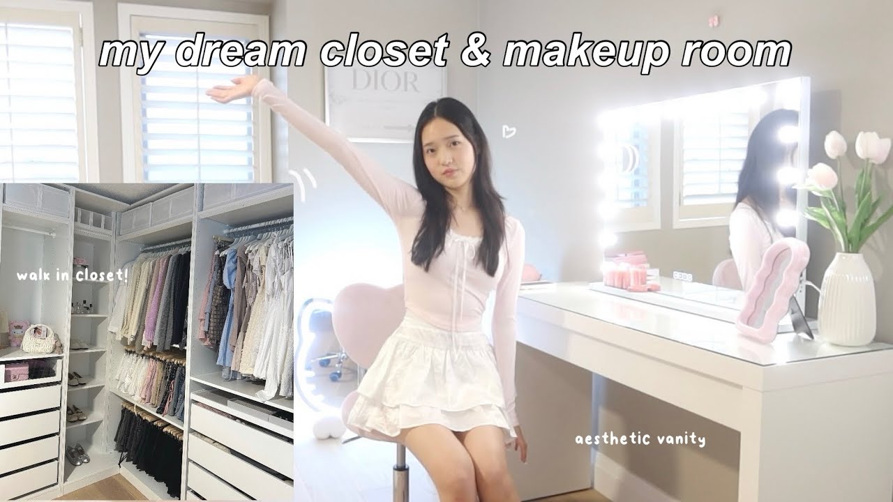 Мой гардероб и экскурсия по гримерной DREAM🎀 Pinterest и розовый, все мои сумки, косметика, колле...