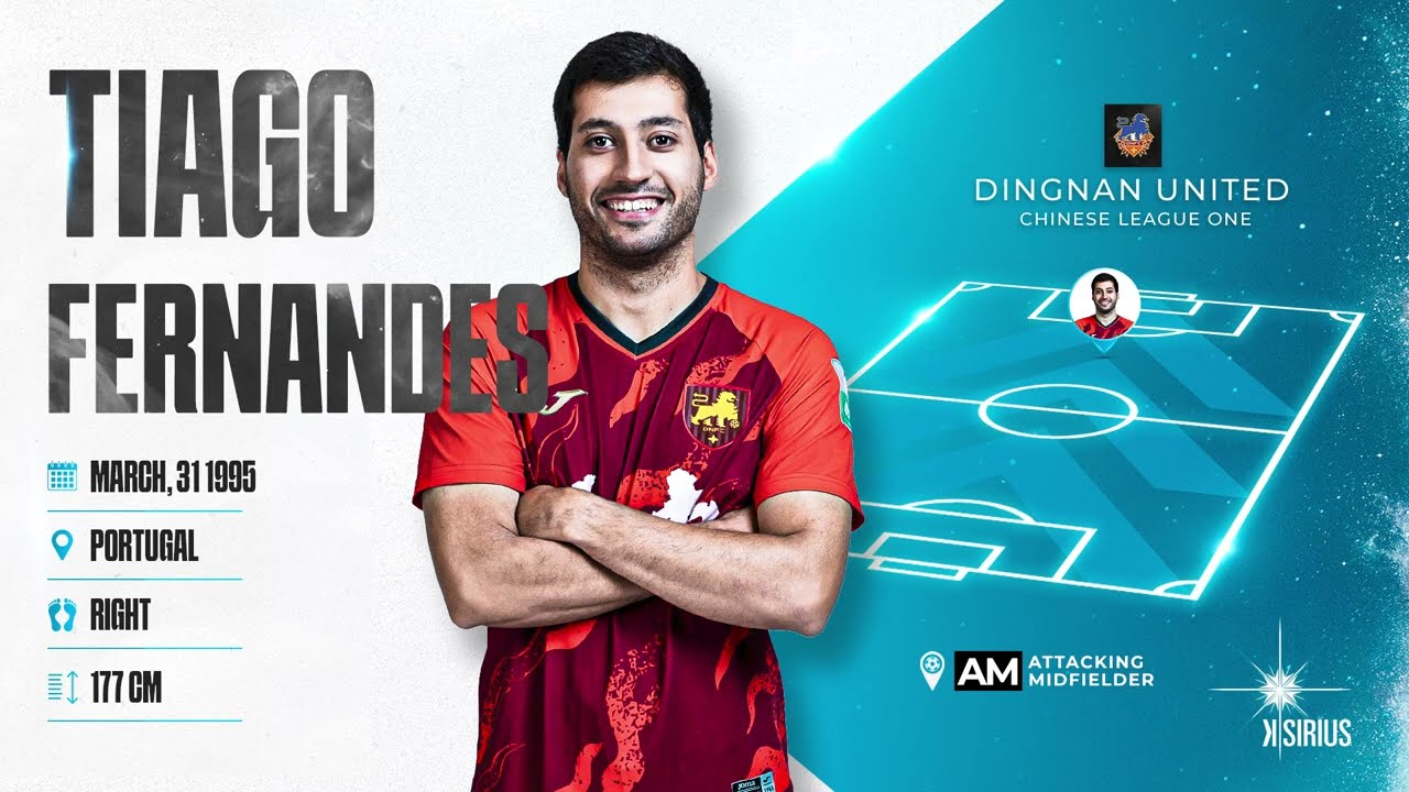 Tiago Fernandes (Dingnan Ganlian) . Season 2025 . Central midfielder/Attacking midfielder