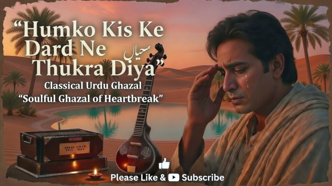 Humko Kis Ke Dard Ne Thukra Diya | Classical Urdu Ghazal | Melancholic Heartbreak | Ghulam Ali Vibe