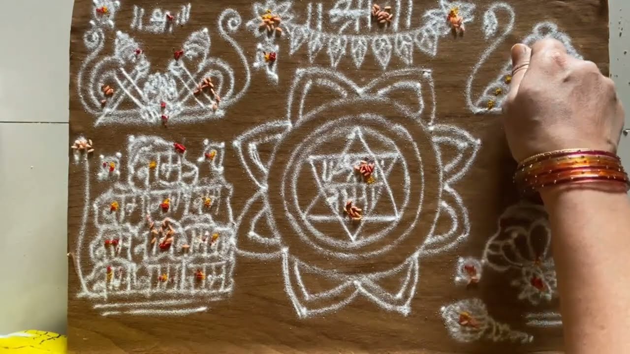 ಜೋಡಿ ಹನುಮಂತನ/ಕಾರ್ಯಸಿದ್ಧಿ ಹನುಮ ರಂಗೋಲಿ ಬಿಡಿಸಿ 11ರಾಮ ಬೆಟ್ಟಹಾಕಿ ಹನುಮದ್ರೂಪ ರಂಗೋಲಿ