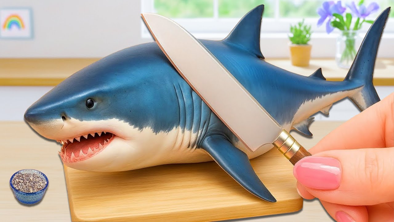 DIY - How To Make Miniature Crispy Baby Shark Steak Recipe | Mini Yummy
