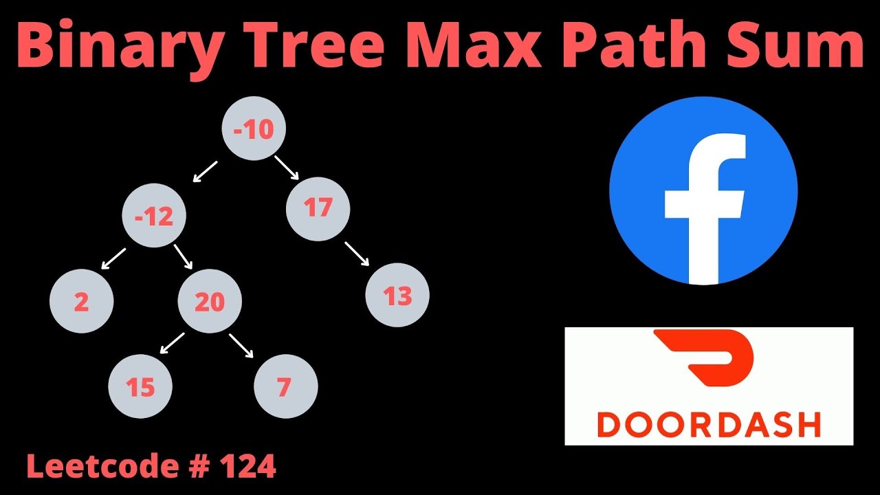 BINARY TREE MAX PATH SUM | PYTHON | LEETCODE 124