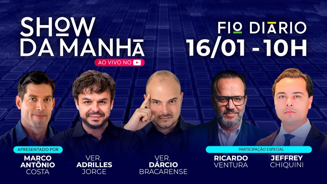 SHOW DA MANH&Atilde; - TRETAS E POL&Ecirc;MICAS: COM JEFFREY CHIQUINI E RICARDO VENTURA - 16/01/2026