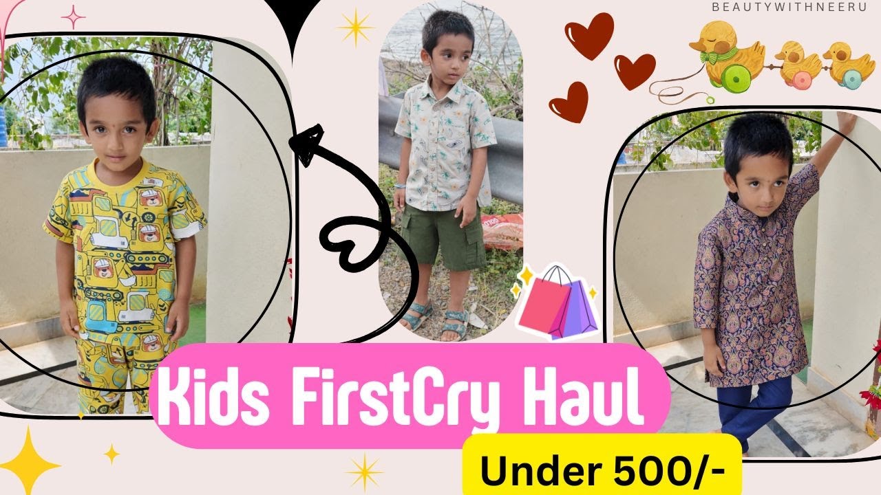 FirstCry Boys Dresses Under ₹500 😍 | Budget Baby Fashion Haul | Beauty With Neeru
