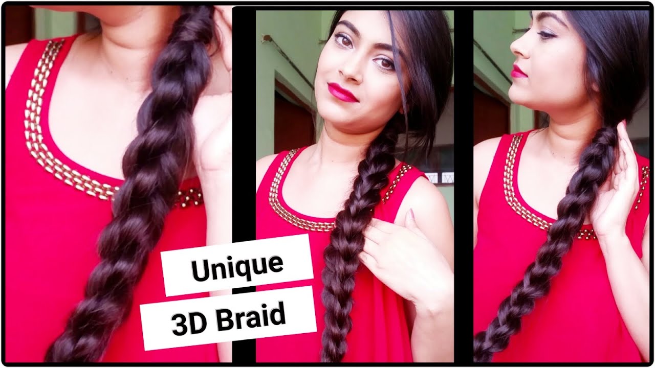 Unique 3D Braid..hairstyles for medium to long hair for office/college/school/homecoming..