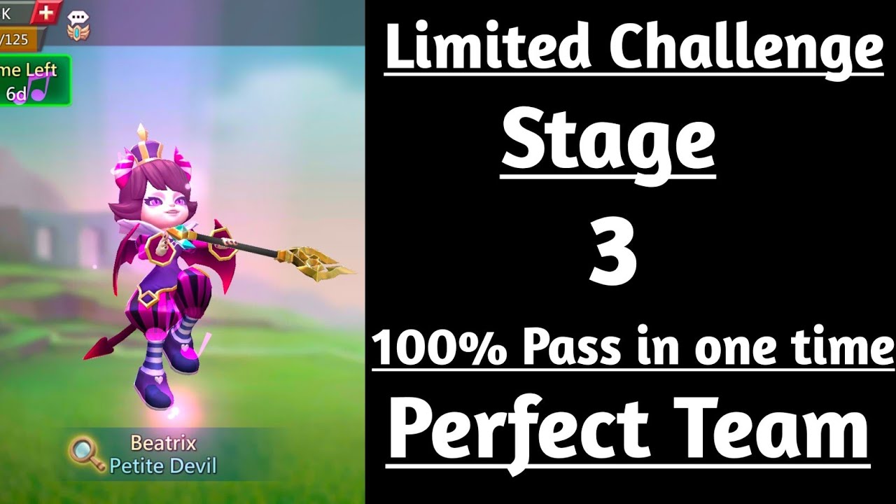 Lords mobile Petite Devil Stage 3 Auto|Limited challenge Trick vs Trick Stage 3 Auto