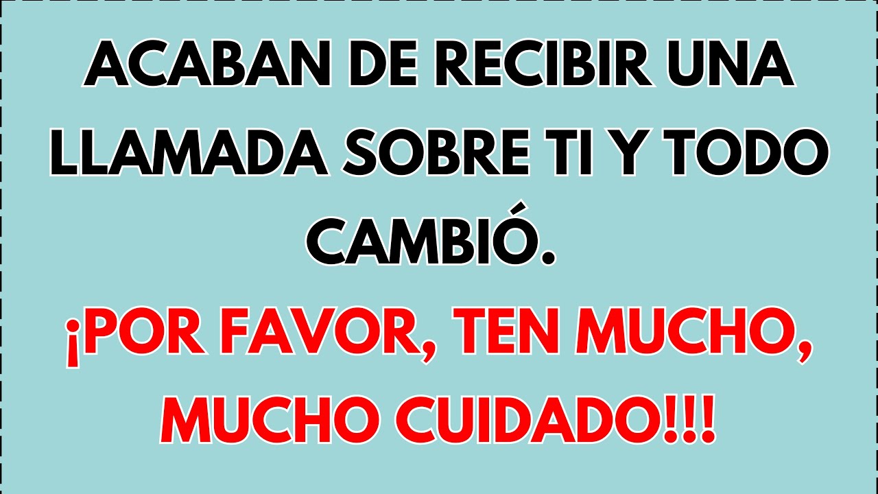 ☎️ ACABAN DE RECIBIR UNA LLAMADA TELEFÓNICA SOBRE TI… Y DESDE ESE MOMENTO, NADA FUE IGUAL...