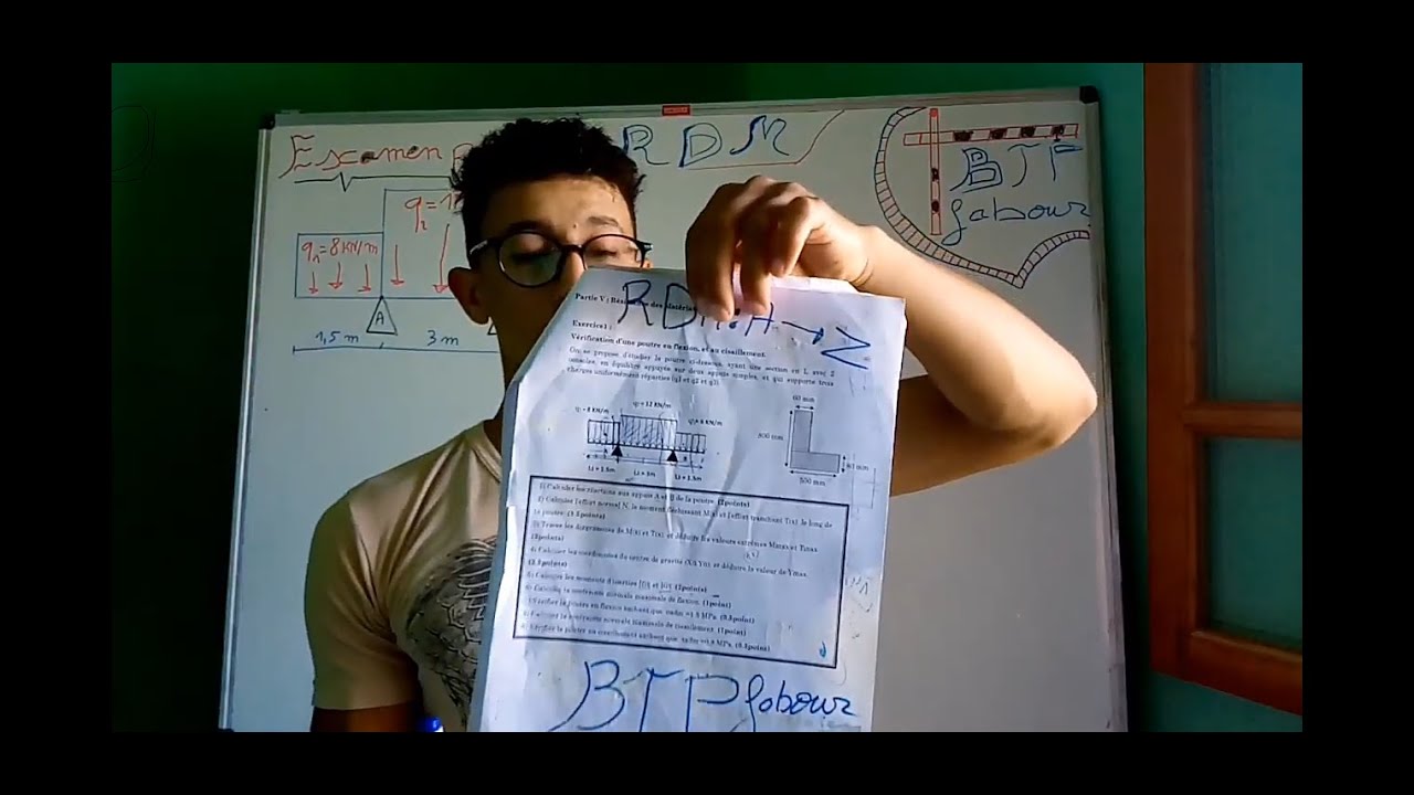 (RDM -Examen Passage  (Moment fléchissant- L'effort tranchant