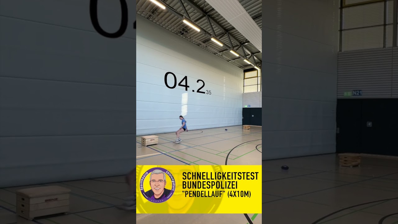 Schnelligkeitstest Bundespolizei Pendellauf