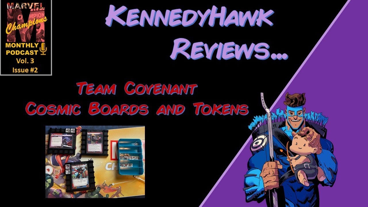 Marvel Champions - Bling Your Game Review - Team Covenant Cosmic Boards and Tokens