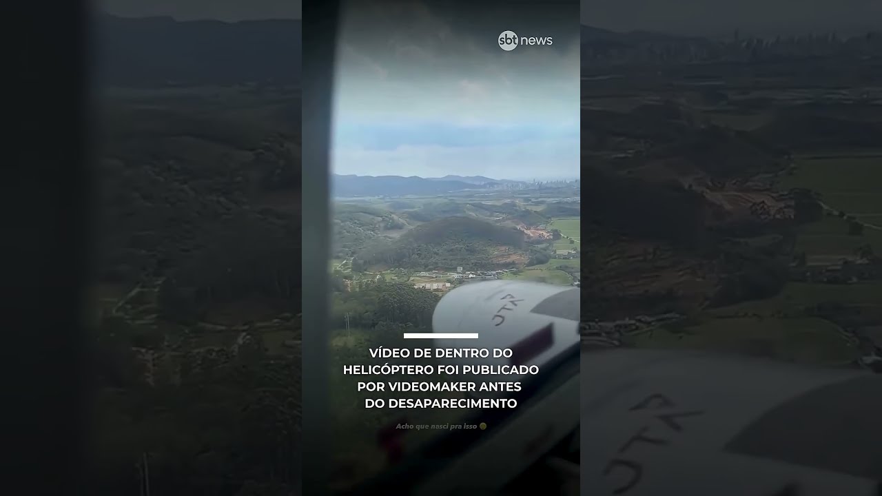 Videomaker que trabalha com Bruno Avelar publicou v&iacute;deo de dentro do helic&oacute;ptero antes do sumi&ccedil;o