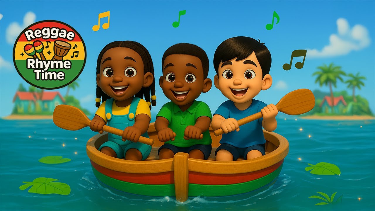 Row, Row, Row, Your Boat 🚤 | Reggae Nursery Rhyme | Kids Songs