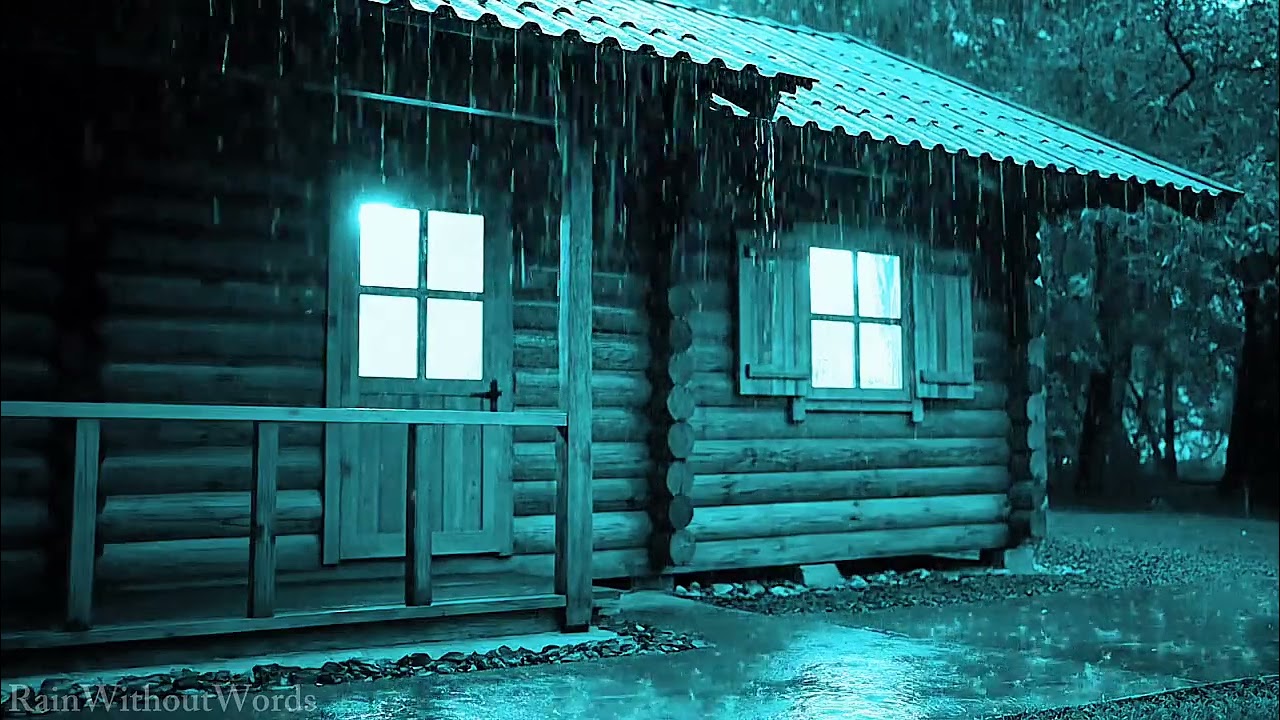 Cold Rainstorm Outside a Cozy House ❄️🌧️ Sleep & Relaxation Sounds