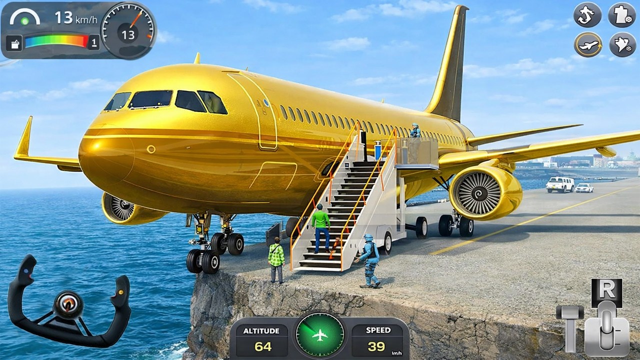 Airplane Flight Simulator Game | Real Plane Flying Experience | Android Flight Simulator Gameplay
