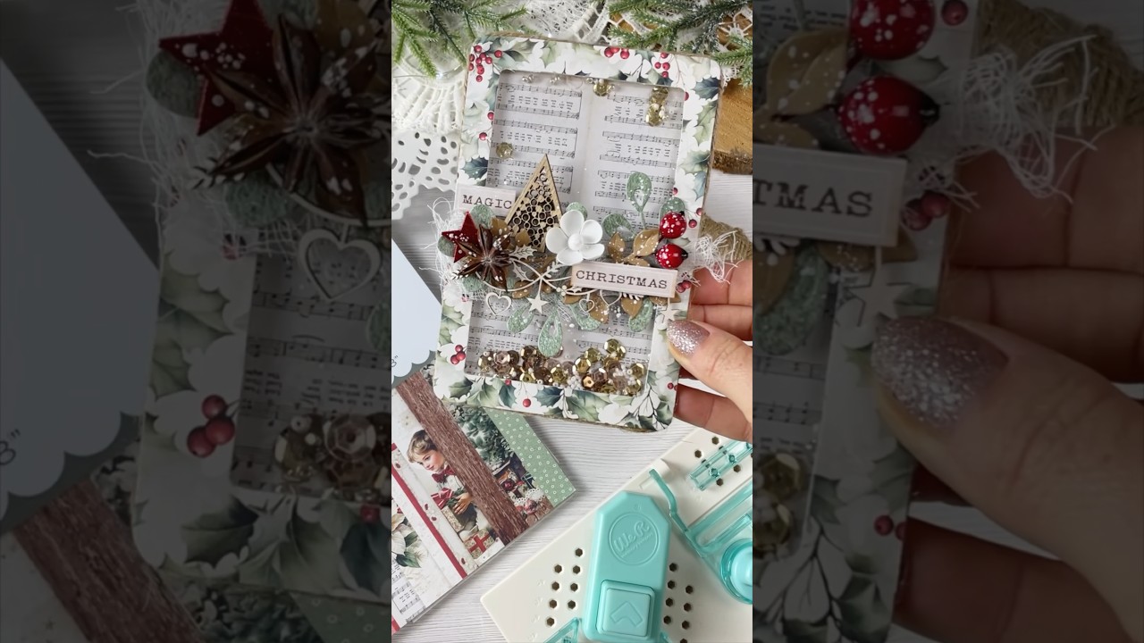 DIY Christmas Shaker Card #emiliasieradzan #handmade